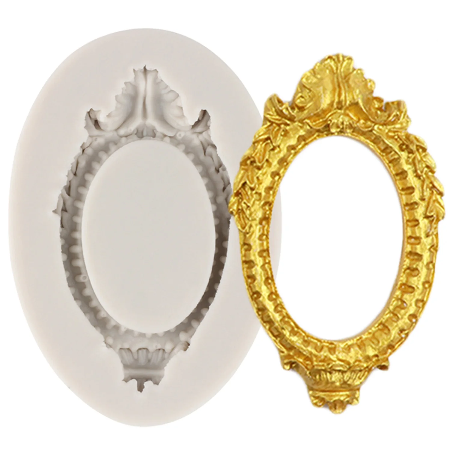 

Baroque Scroll Relief Silicone Mold Fondant Cake Decorating Tools Cupcake Topper Molds Candy Resin Clay Chocolate Gumpaste Mould