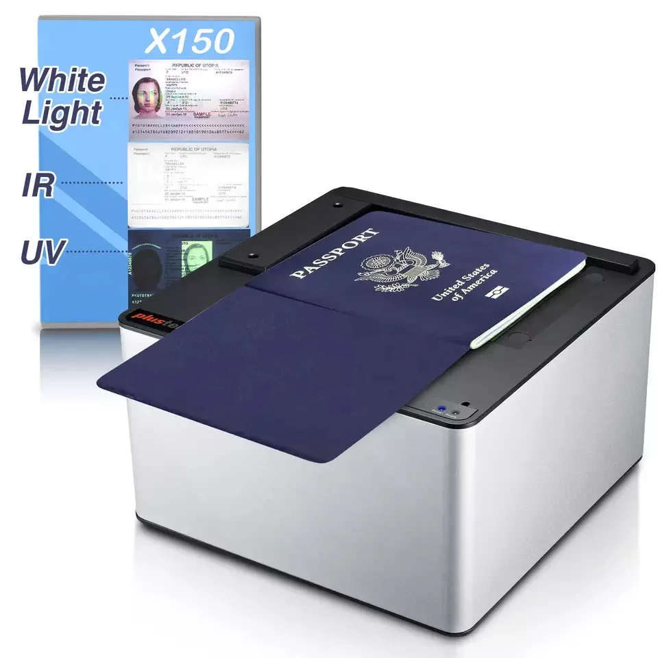 

ICAO DOC 9303 MRZ OCR Passport Reader Machine with White Light IR UV ID Card Driver License Document Scanner Free SDK X150