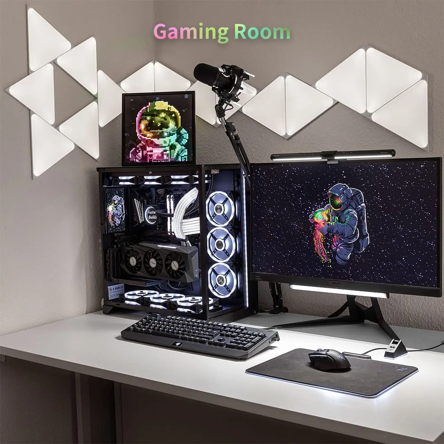 Divoom-Pixoo 64 WiFi Pixel Art Display, Cloud Digital Frame with Andrea Control, LED Panel for Gaming Room Decoration