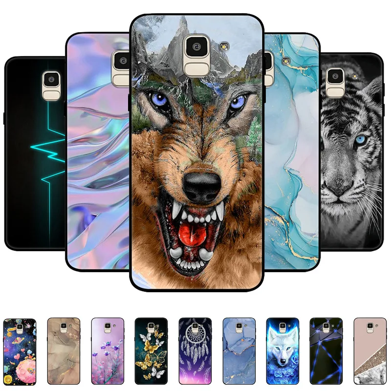 Per Samsung Galaxy J6 2018 Custodia Cool Animals Cover Morbida In Silicone Tpu Per Samsung Galaxy J6 2018 J600F J6 Plus Cover Posteriore