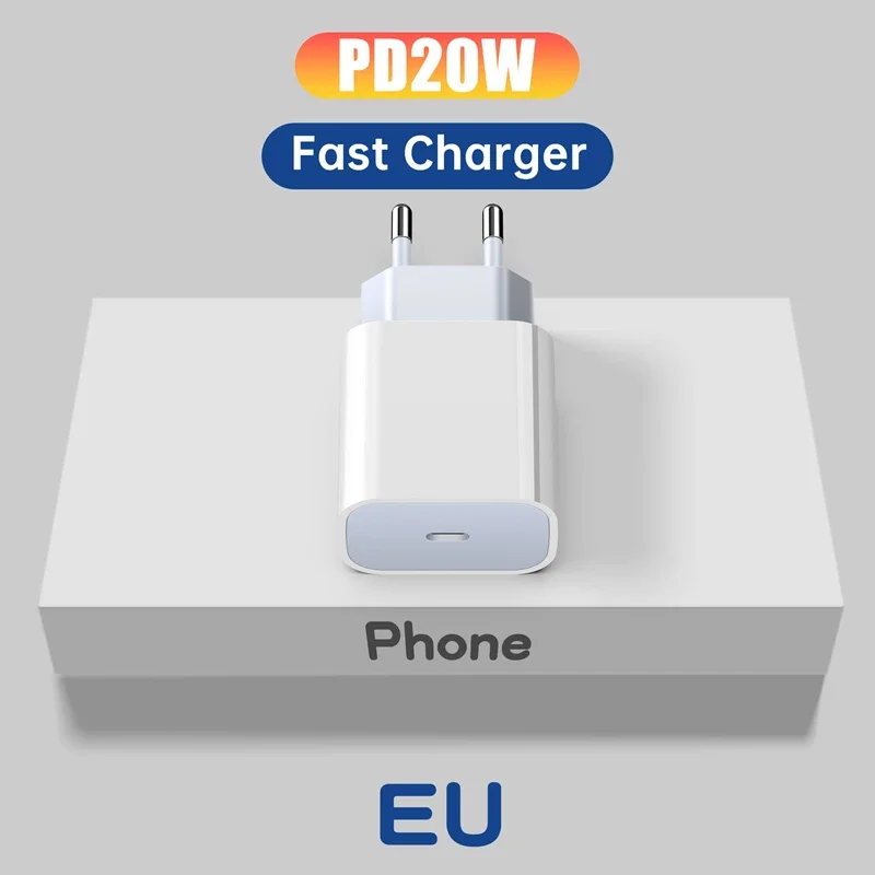 High-Speed 20W USB-C Wall Charger with EU Plug