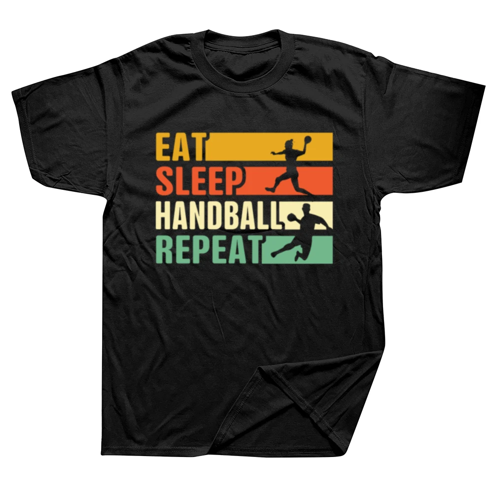 Söö Sleep Repeat Tee Mängijad ütlevad, et Käsipall Retro Graafilised T-särgid Tänavarõivad Puuvill Oversize Suvine Meeste riided_voghion.com