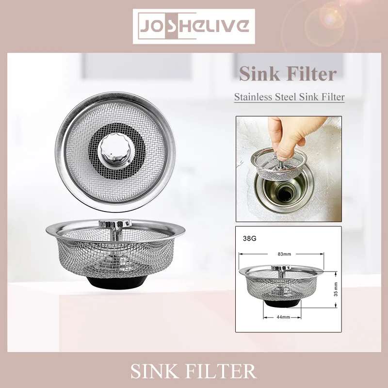 Kitchen Sink Sewer Strainer Basin Drain Stopper Stainless Steel Sink Waste Plug Filter Anti-clog Floor Drain Kitchen Accessories 6