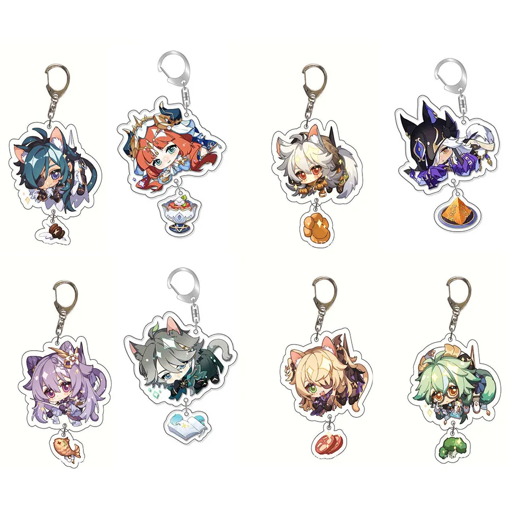 Брелок Genshin Impact, подвеска ZhongLi Klee Raiden Shogun Xiao Wendi LingHua