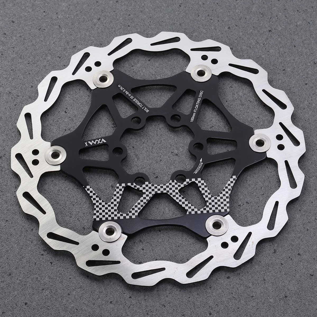

180mm Bike Disc Brake Disc Rotor Simple Bike Disc Brake Kit for Mountain Outdoor Bike (Black)