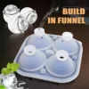 3D Rose Ice Molds 2.5 Inch, Large Ice Cube Trays, Make 4 Giant Cute Flower Shape Ice, Silicone Rubber Fun Big Ice Ball Maker 6