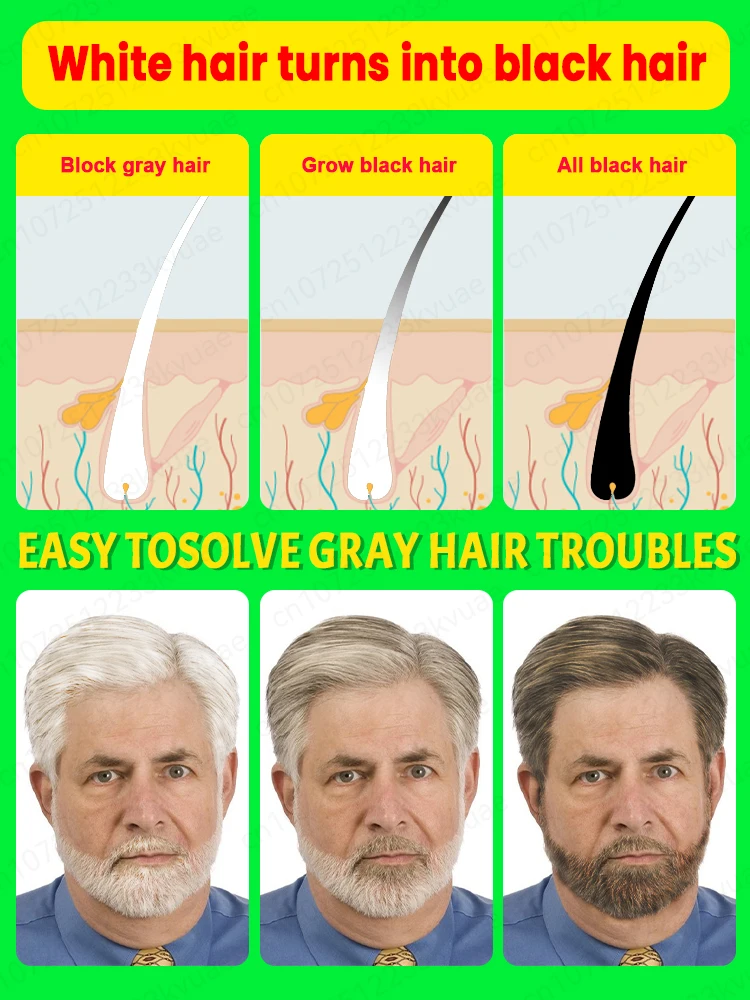 Turn white hair into black hair