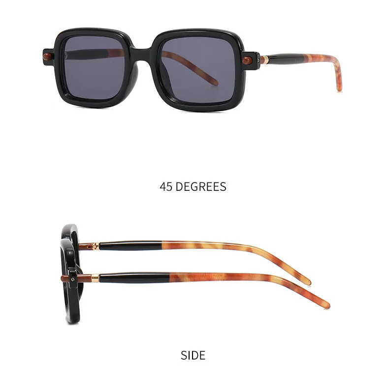 Lunettes de soleil carrées rétro pour hommes style punk_voghion.com