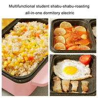 1200W Electric Hot Pot Cooker BBQ Grill 2 IN 1 Multifunctional Electric BBQ Grill Non Stick Plate Pan Electric Pressure Cooker 2