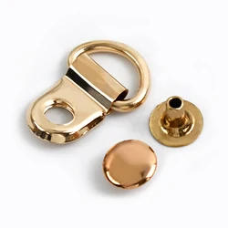Premium Metal Buckle and D Ring Clasp Set for Bags and Luggage - DIY Hardware Accessory Kit (LightGold)