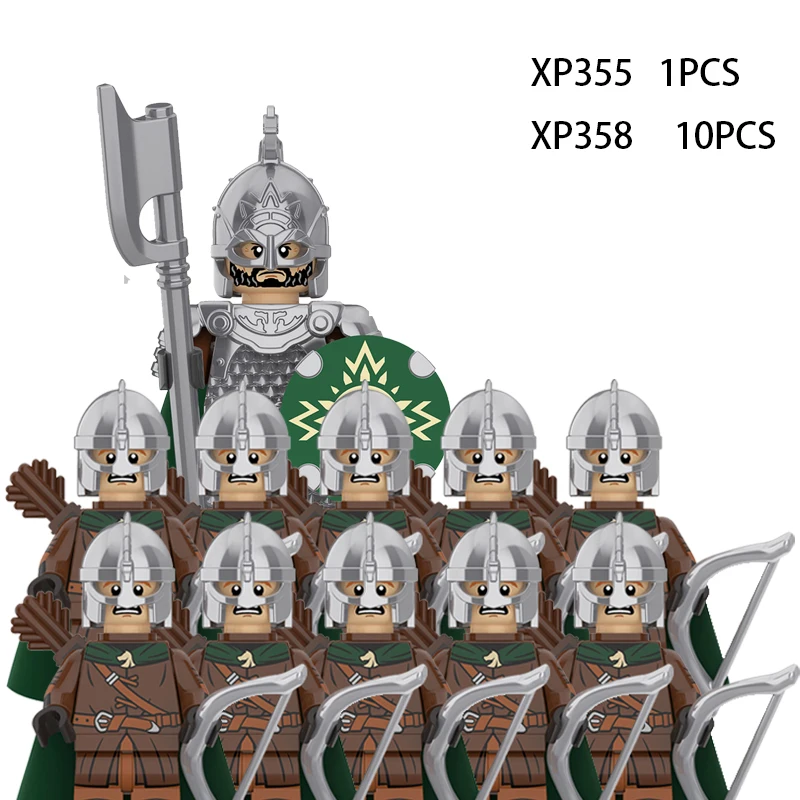 Medieval Elf Soldiers Guard Action Figures Mini Bricks Set - DIY Assemble Building Blocks Toy Collection