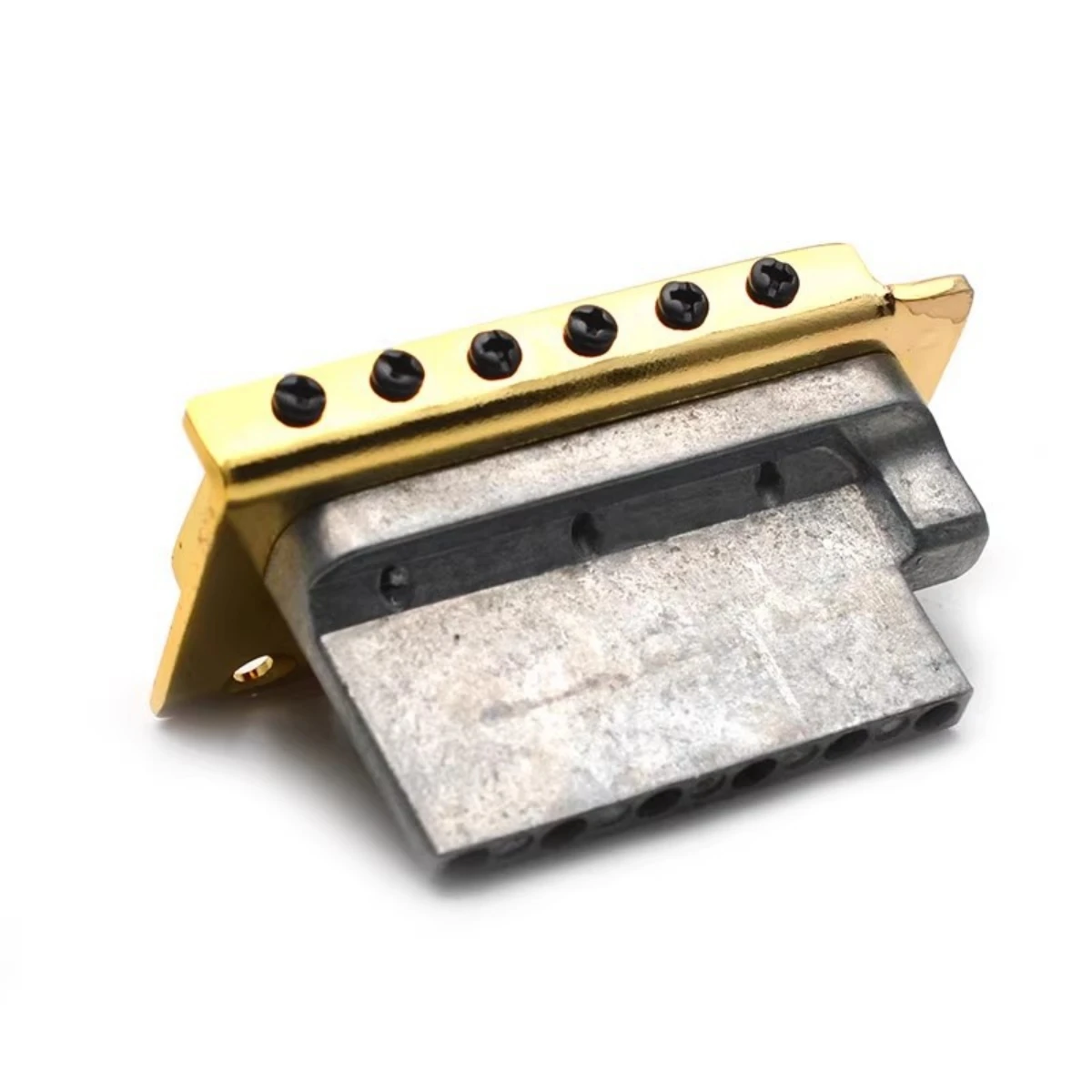 Miwayer 52,5mm Gitarre Tremolo Brücke Vintage Sattel Stahl Block Set für Kotflügel Strat Squier E-Gitarre erhältlich, Chrom – Detail 14