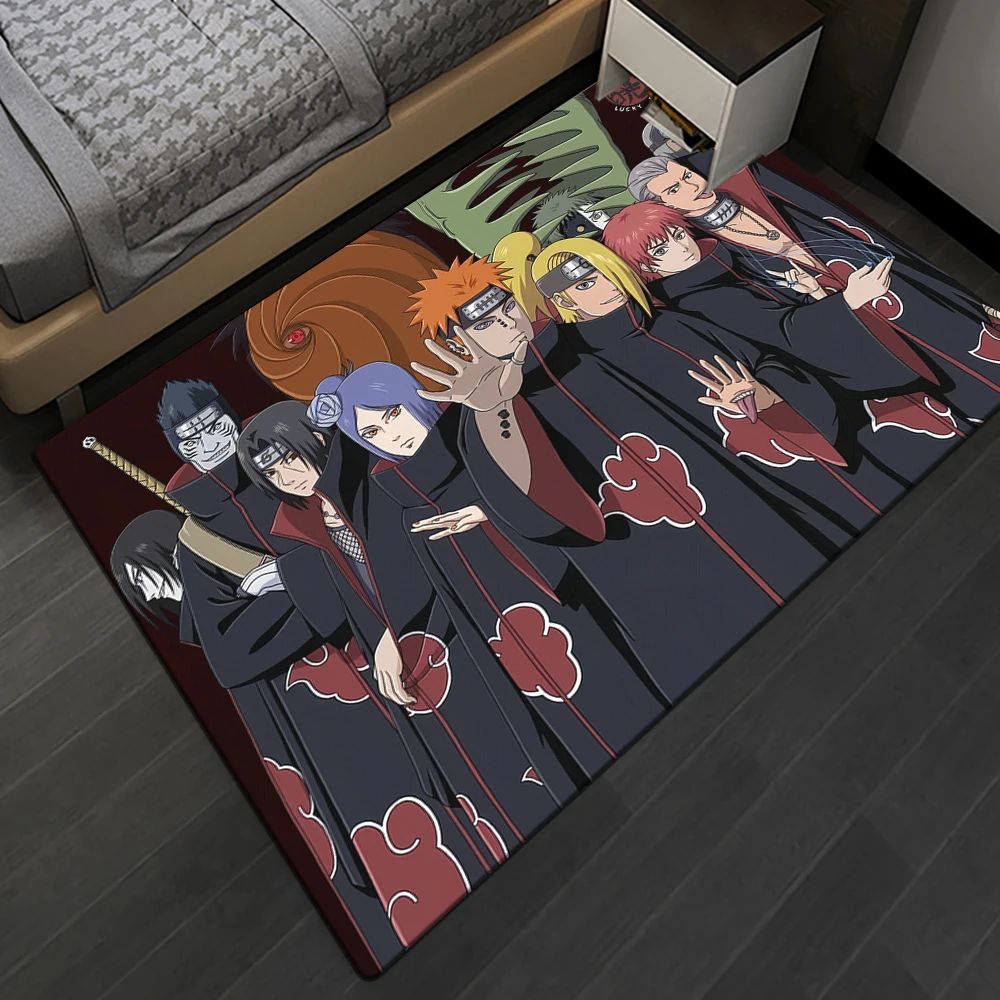 Floor Mat Plush Rug Decorative Carpet NARUTO Cartoon HD Printed Carpet for Bedroom Kitchen Living Room Office