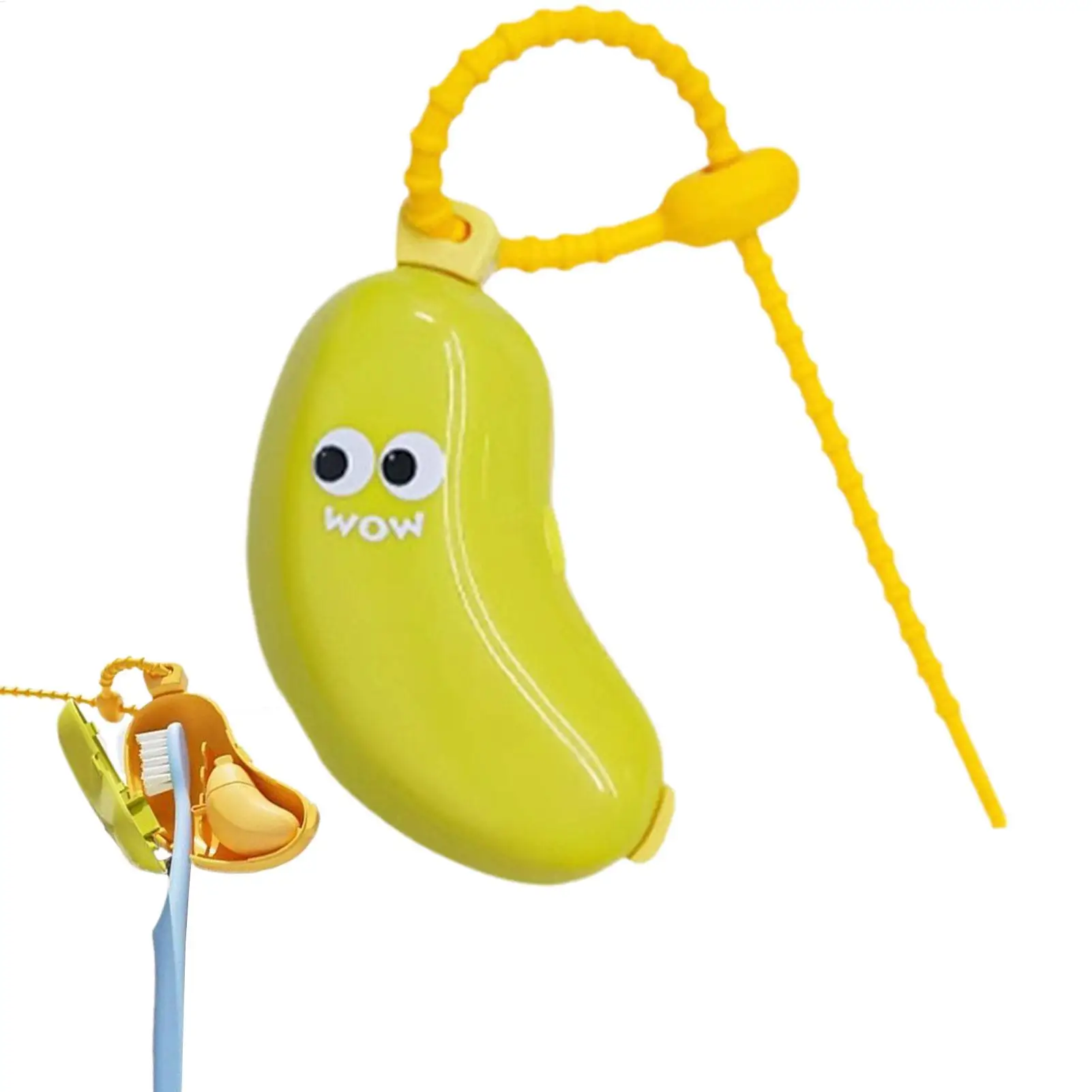 Toothbrush Covers Banana Shape toothbrush case travel storage box dustproof cover protective cover clip Toothbrush Head Covers