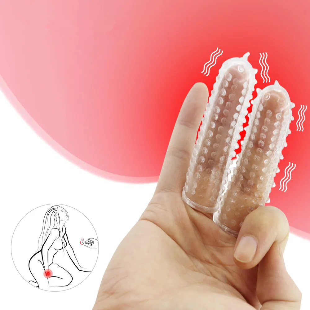 Finger Sleeve G Point Stimulation Clitoris Massage Vaginal Sex Finger Sleeves Reusable Condom Adult Sex Toys For Women Couples sex toys