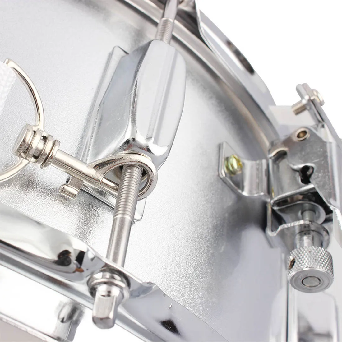SLADE 14 Inche Snare Drum Silver Stainless Steel Marching Drum Set Percussion Instrument with Strap Sticks Accessories