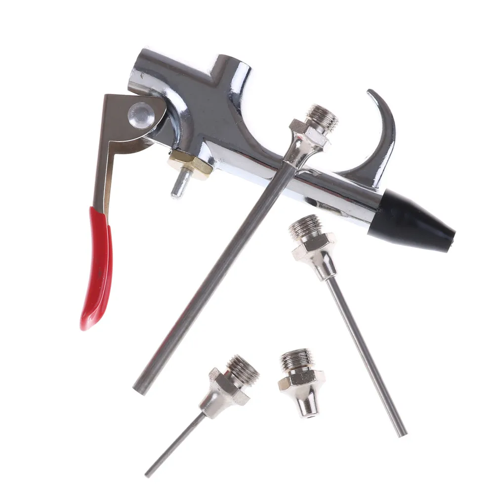 5Pcs Air Compressor Blow Gun Pneumatic Tools Air Spray Blower Multiple Nozzles Dust Cleaning