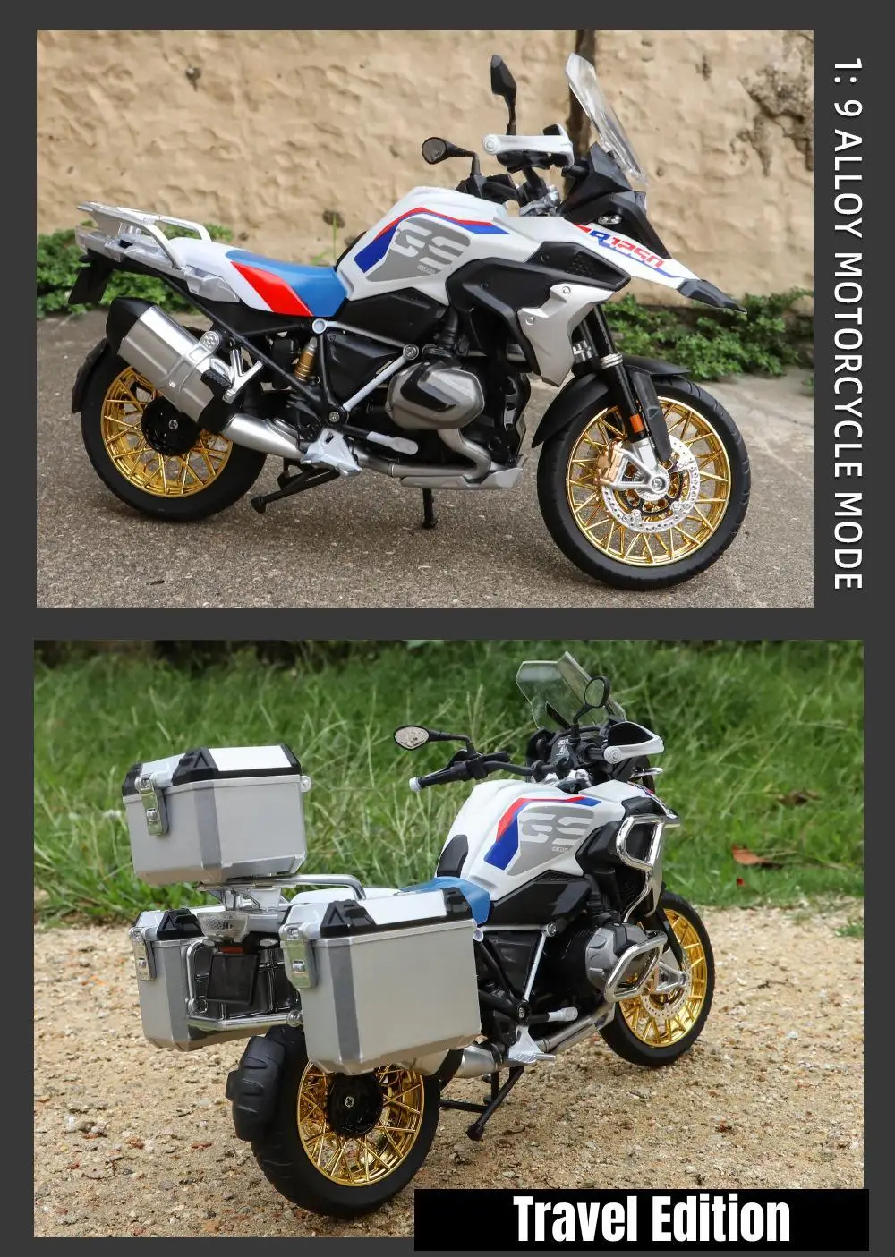 1/9 BMW Motorrad R1250 GS Diecast Model Motosiklet