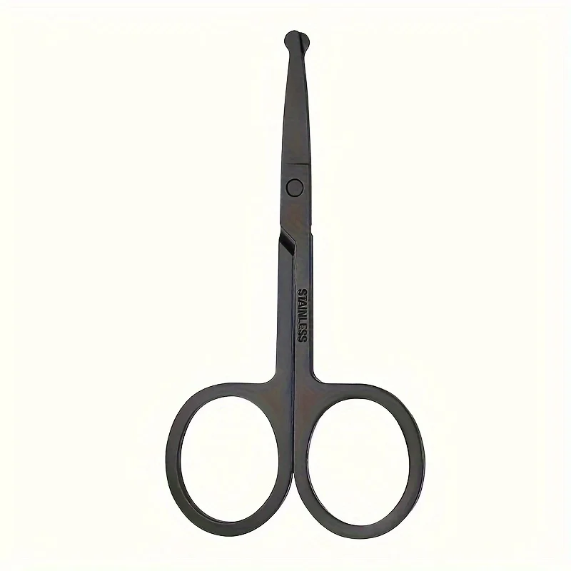 Precision Stainless Steel Scissors For Beard & Facial Hair - Safe Rounded Tip, Ideal For Men & Women 2