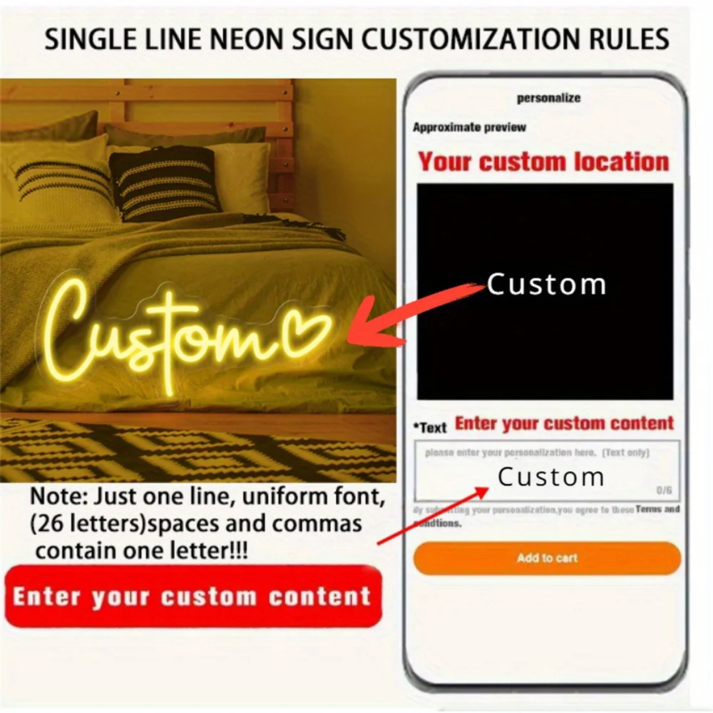 Custom LED Neon Sign USB Powered Personalised Name Sign Wall Decor for Wedding Birthday Parties Halloween Christmas Gifts neon sign