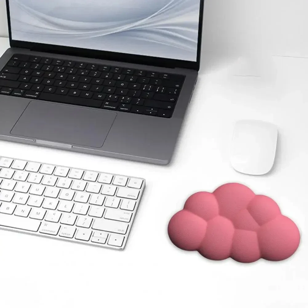 Soft Cloud Shaped Keyboard Wrist Rest Pad Memory Cotton Comfort Mouse Pad Waterproof PU Leather Hand Pillow Typewriting Tools