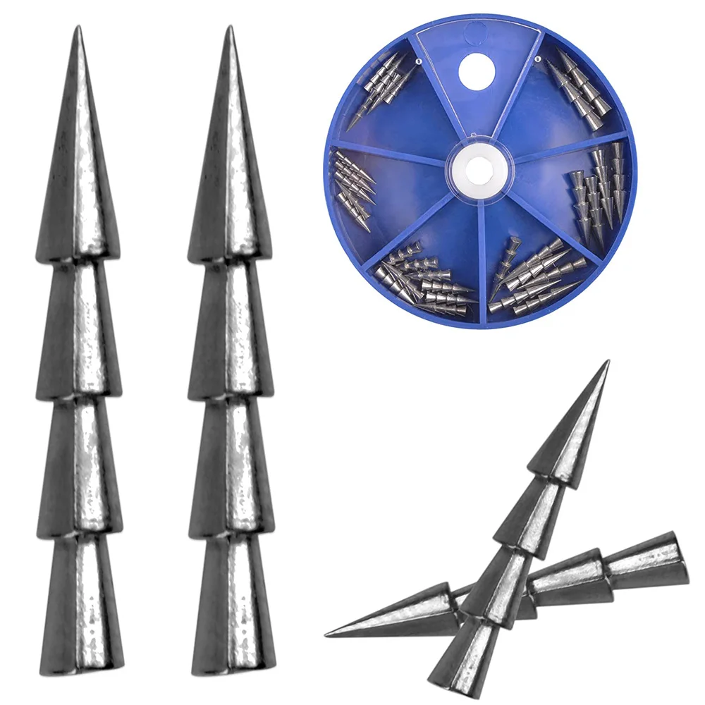 30 Stück Wolfram-Nagelgewichte für Barschangeln Wacky Wurmköder Sinkers Neko Rig Insert Angelgewichte 0,3 g-1,8 g