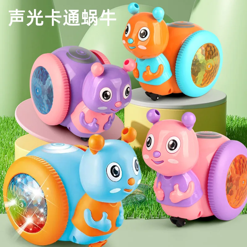 

Funny Infant Toys Electric Snails 360° Rotating Walking With Light Music Cartoon Animal Model Educational Toys For Children Gift