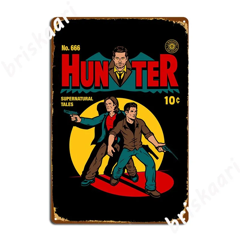 

Hunter Comic Metal Sign Printing Wall Plaque Mural Club Home Tin Sign Posters