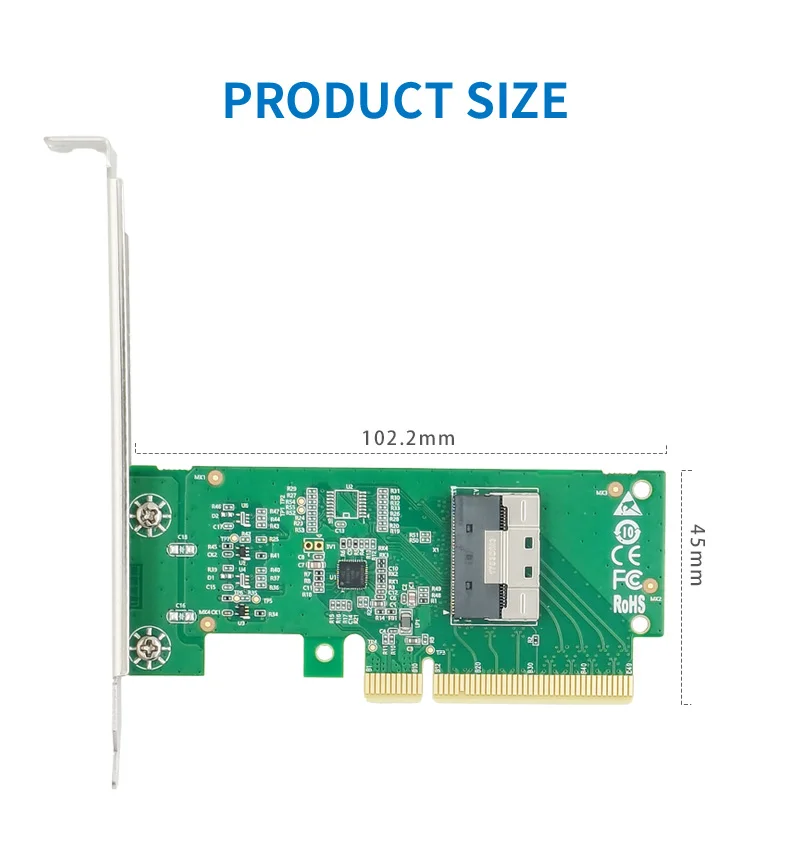 Description Picture 6 of itemPCIe4.0 x8 to SlimSAS SFF-8654 x8  NVMe adapter