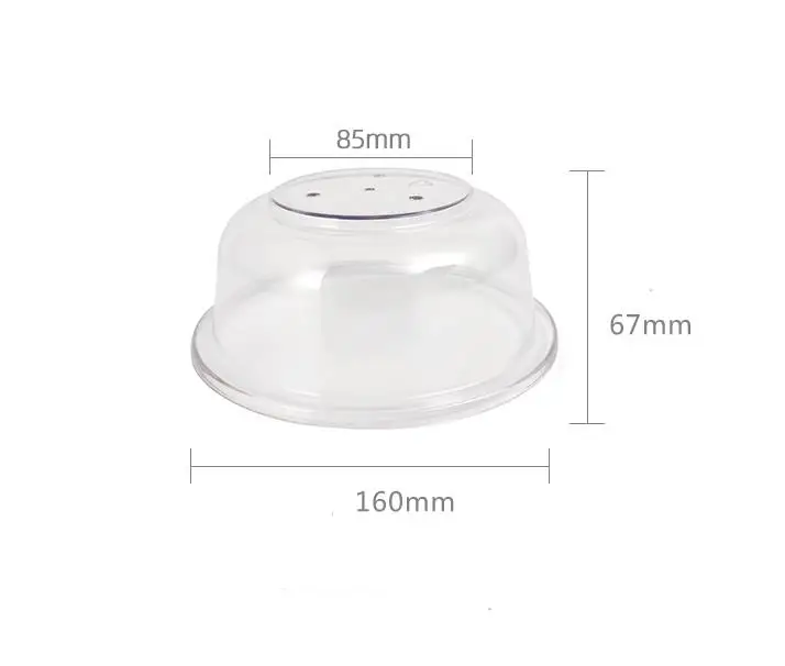 Description Picture 2 of item50pcs Hard Plastic Cover for Sushi Dish Stackable Lids Reusable Japanese Food Restaurant Buffet Conveyor Belt Supplies SN4510