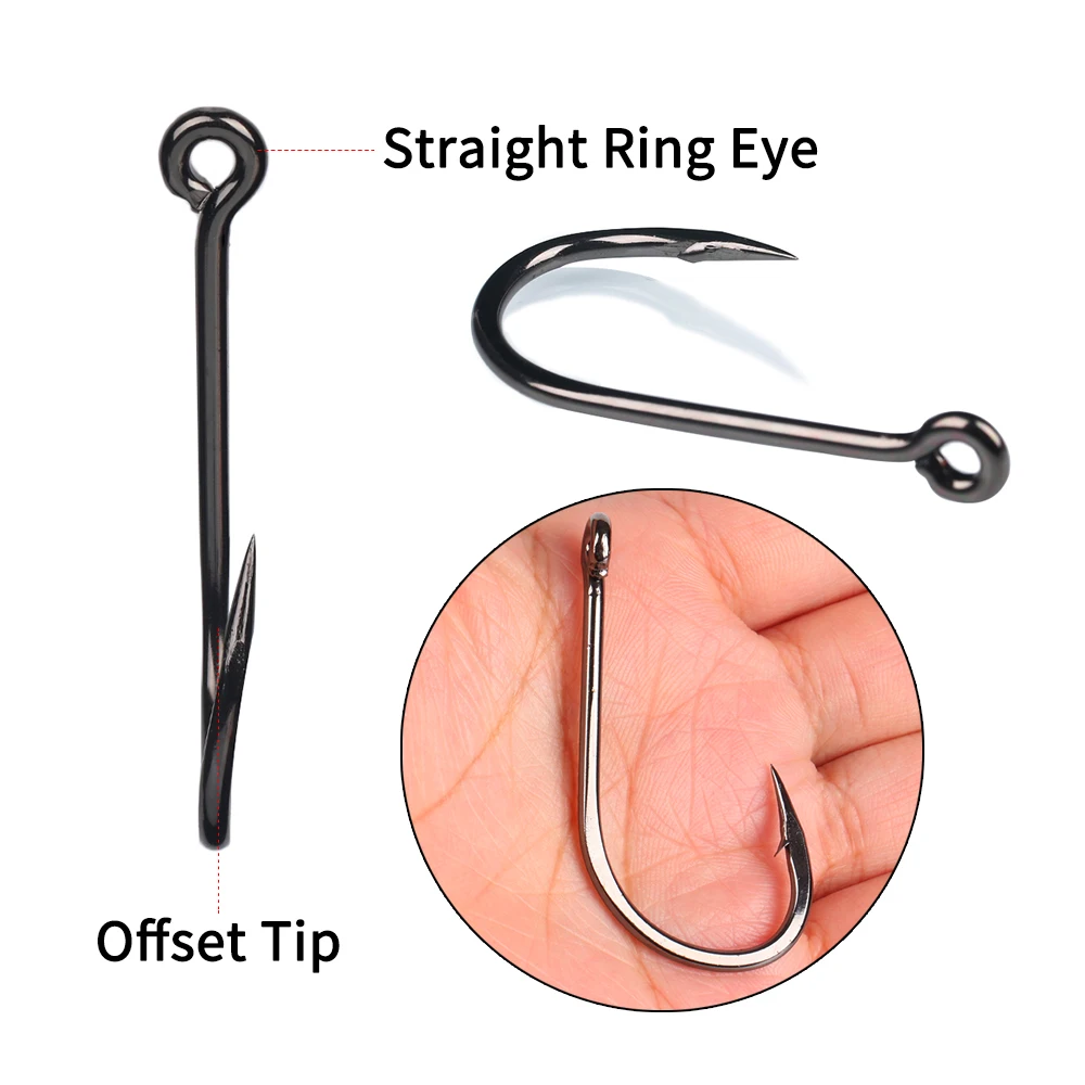 Mustad Double Tuna Hook - 2X Strong, 70º Angle, Brazed, Size 6/0 For Saltwater Fishing - View #11