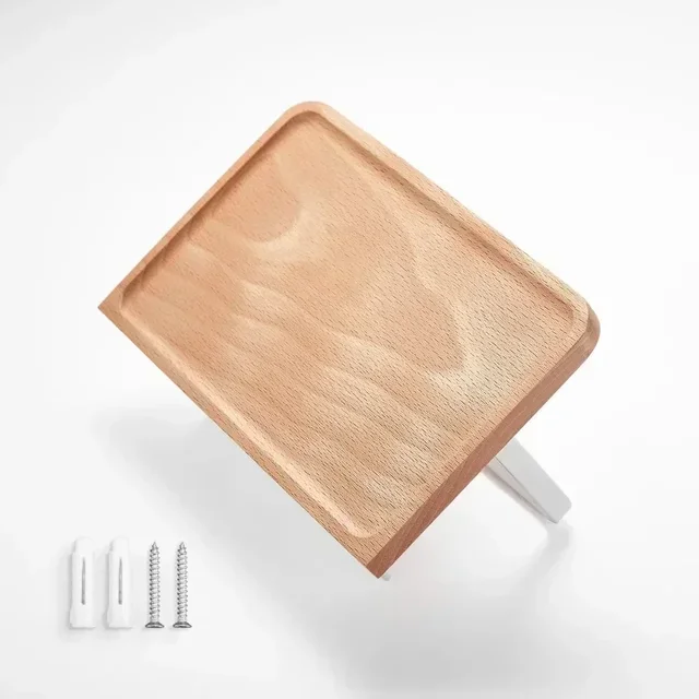Porte-papier hygiénique en bois, support mural pour salle de bains, support pour téléphone, étagère de rangement pour rouleau de serviettes, accessoires 4