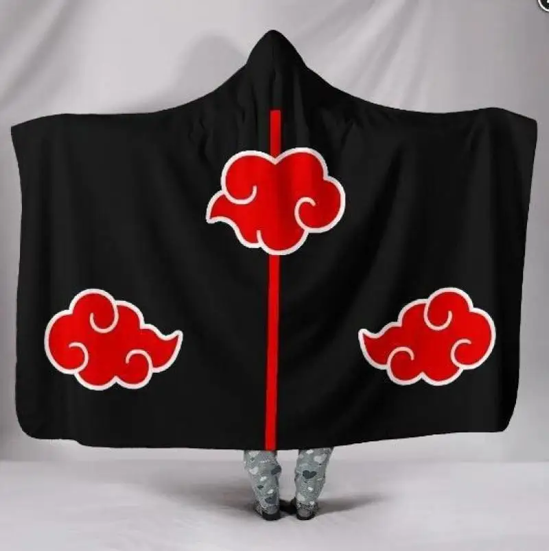 naruto akatsuki coat mais veludo pano nuvem vermelha dos hom - OtakuStore