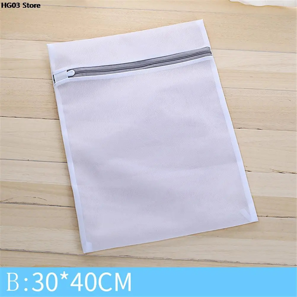 fashion! 5Sizes Zippered Foldable Nylon Laundry Bag Bra Socks Underwear Clothes Washing Machine Protection Net Mesh Bags