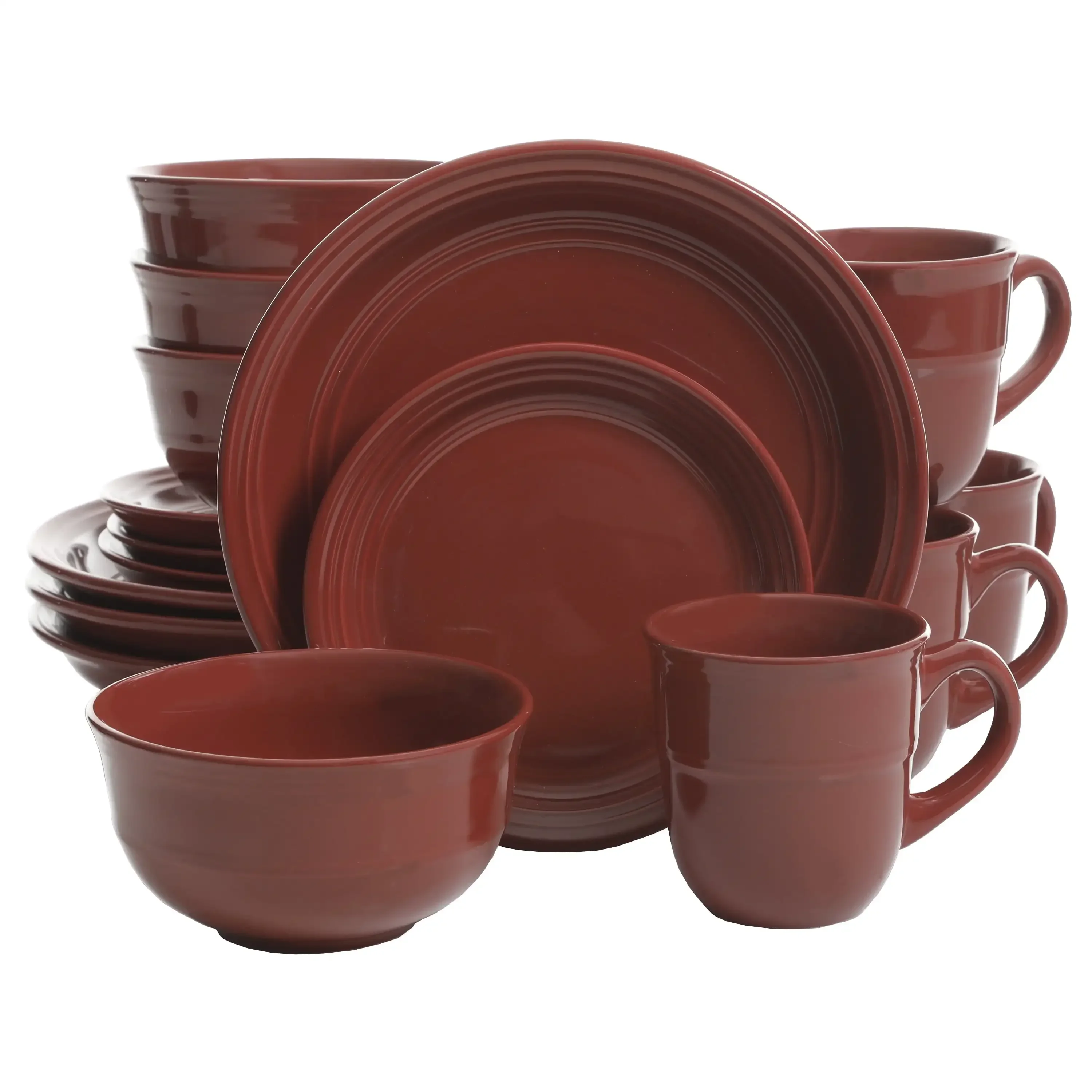 

Mainstays Red Rainforest 16-Piece Dinnerware Set