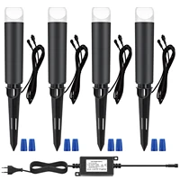 QACA 4-Pack Outdoor LED Landscape Lighting DC12V,Waterproof Pathway Garden Lamps With Transformer,Park Yard Lawn Path Lights 20W 1