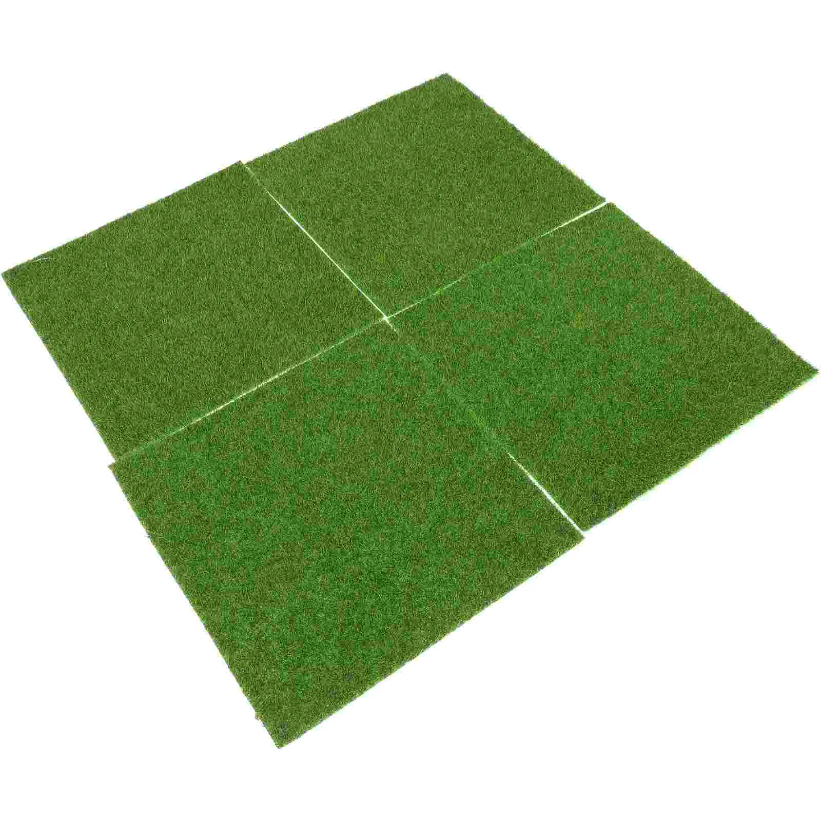 4 Pcs Garden Mini House Decoration Lifelike Grass Fairy Artificial Outdoor Plants Decorations Miniature Ornament 4