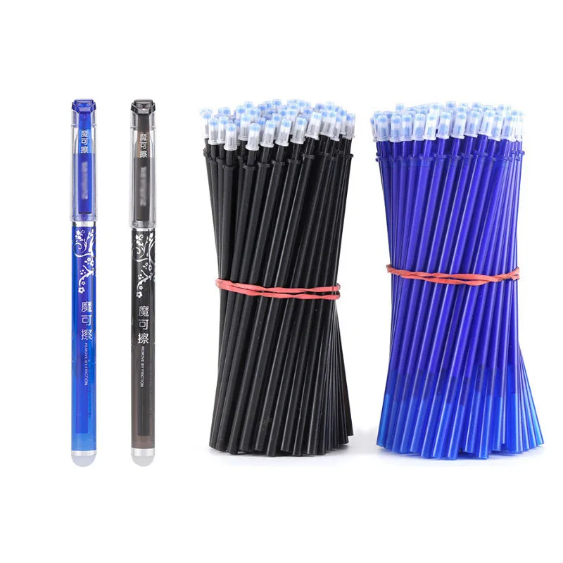 Erasable Pens 30Pcs Gel 0.5mm Blue/Black Ink Refill Set for School Student Writing Exam Stationery