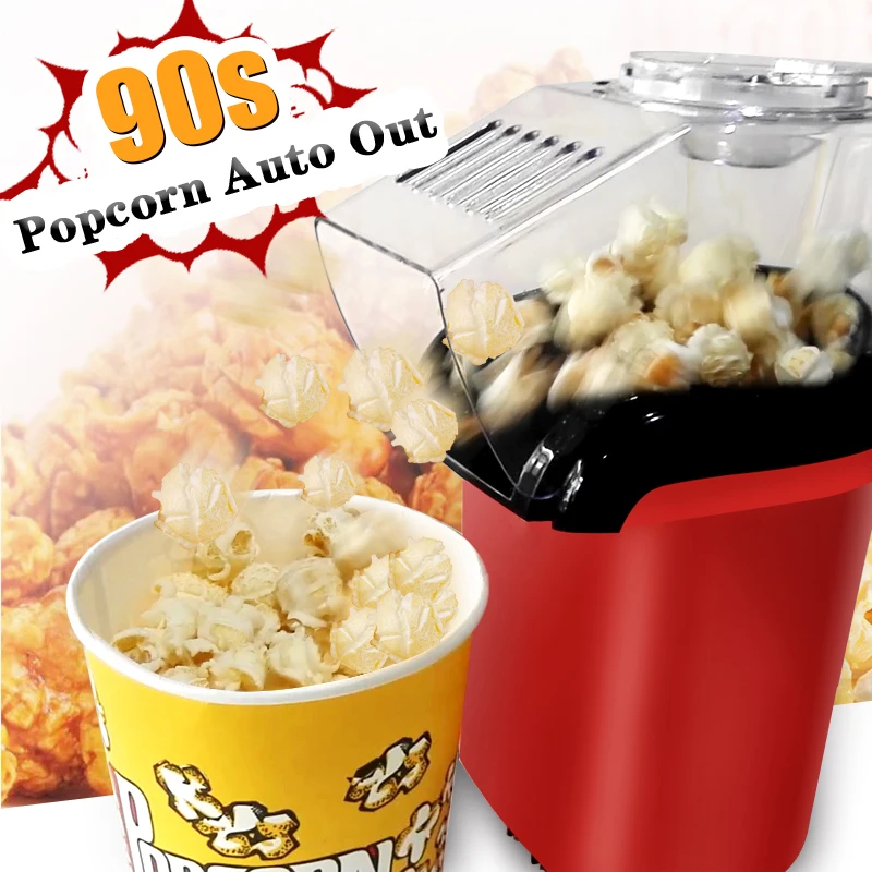 1pc popcorn maker Machine Automatic Small heating corn puffer Machine Grain  popping machine Not oils required can make the big, fluffy, fresh popcorn