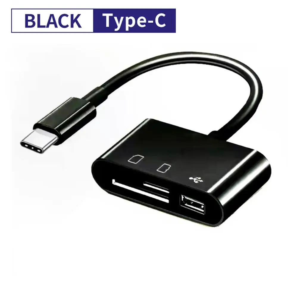 Usb Type C Card Reader Otg Adapter Micro Usb Sd/tf Card Reader For Android Phone Computer Multi-function Data Transfer Cable memory card reader