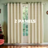 2pcs 100% Blackout Curtains, Thermal Insulated Window Drapes, Window Curtains for Bedroom Living Room, Home Decoration 2