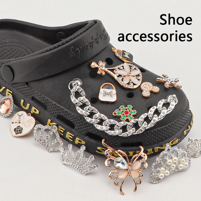 Flower Shoe Charms For Croc Bling Shoe Decor With Chains For Girls