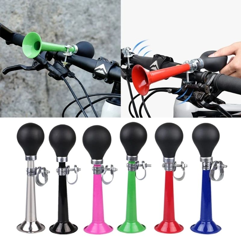 Bicycle Horn Bugle Horn Metal Air Horn Retro Squeeze Bulb 6-Color