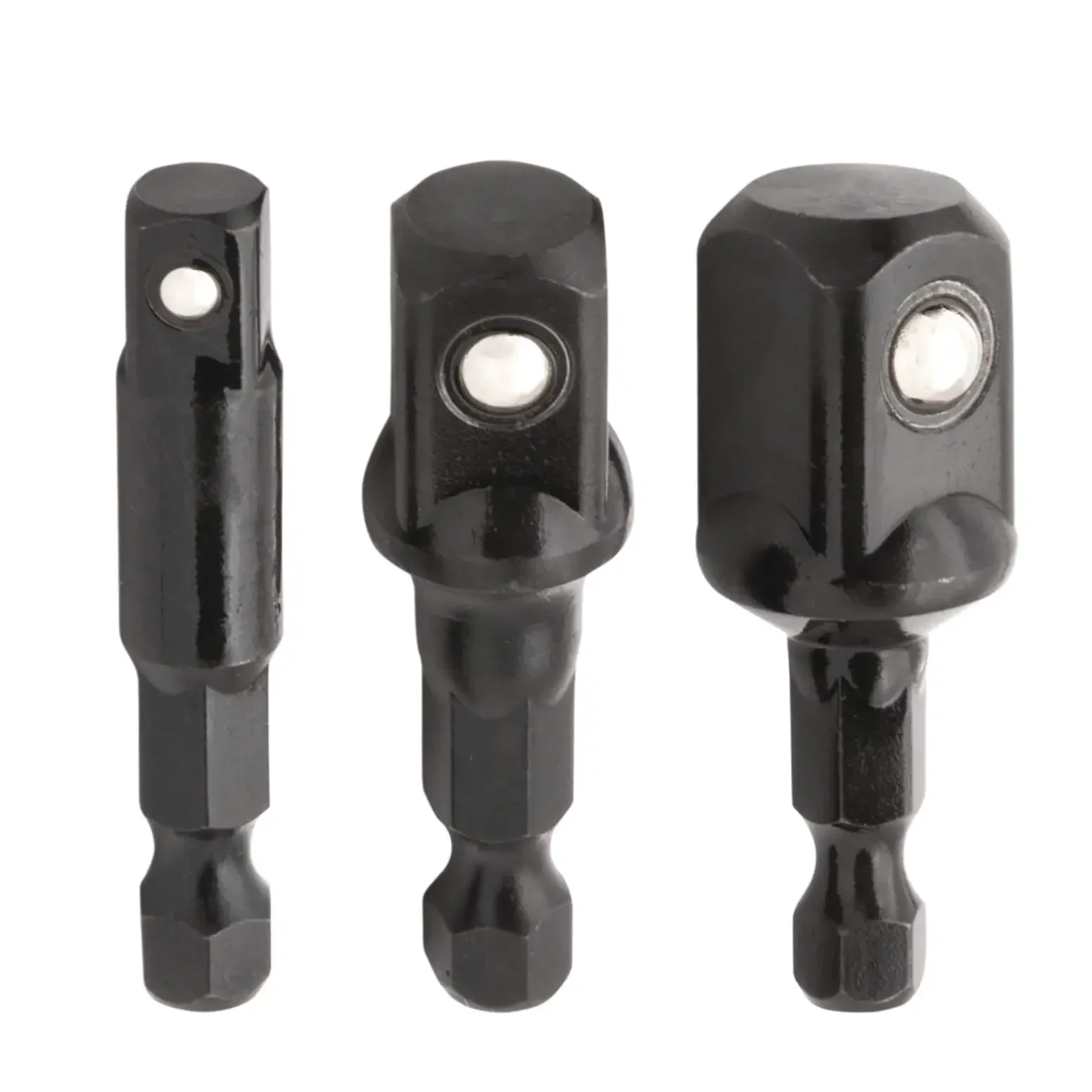 3pcs hammer electric screwdriver head sds adapter connecting rod shank sds impact drill chuck sleeve adapter tool accessories 3pcs Impact Socket Adapter 1/4 3/8 1/2