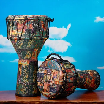 Djembe Tamburello portatile da 8 pollici Principianti Bambini Principianti adulti Giocare a accompagnare Accessori per strumenti musicali a percussione