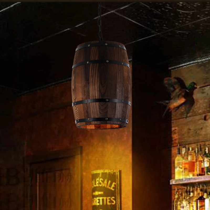 American style rural industrial style wooden barrel restaurant, bar, coffee shop, wooden barrel decoration, solid wood creative