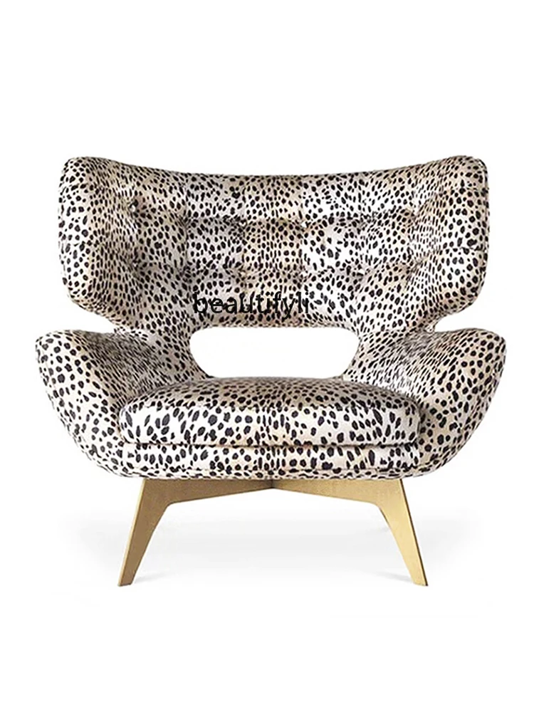 

Italian Light Luxury Wild Fabric Leisure Chair Designer High-End Villa Living Room Armchair