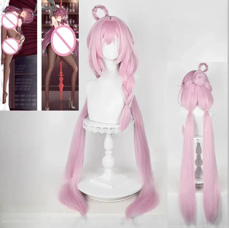 

Game WigsCosplay New Cosplay Wig 110cm Pink Wig Heat Resistant Synthetic Hair Party Anime Wigs Dakimakura Pillow Case