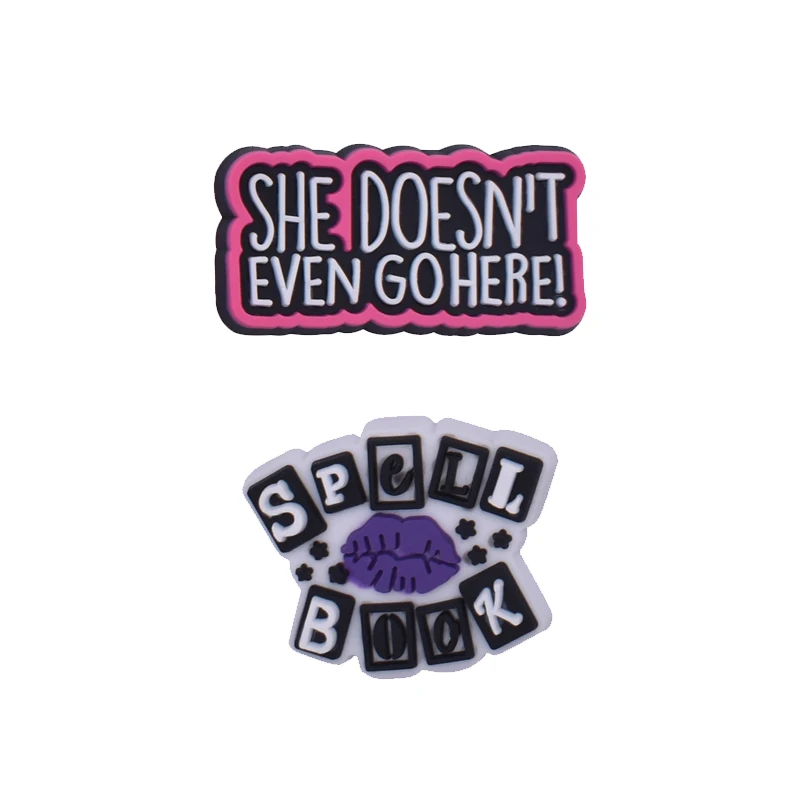 2 piece Pink Girls Shoe Charms Decoration Pins For Kids PVC Ornament Pin Clog Men Women Sandals Accessories Wholesale Price