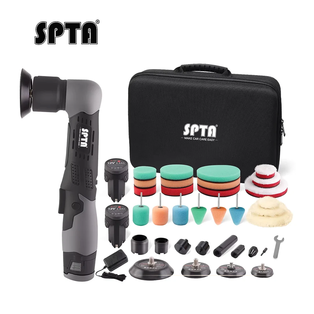 Cordless Mini Car Polisher Machine Set with 2pcs 2.0Ah Lithium Battery car polisher